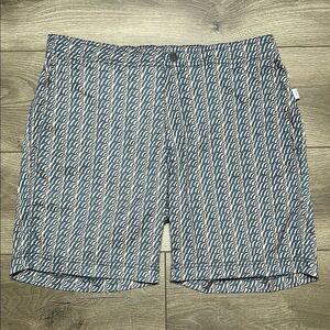 Onia‎ Calder 7.5” Lined Swim Trunks Optic Wave Blue Pink Size Large